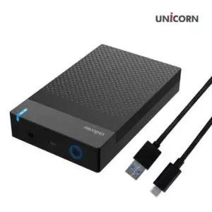 전자제품호환가능 유니콘 3.5인치 외장하드케이스 HDD-500V USB3.1