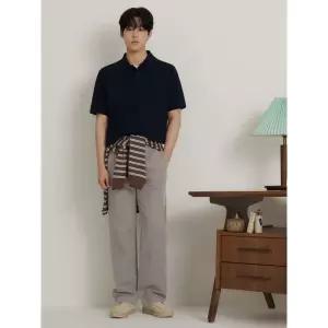 [매장정품] 빈폴 26SS 레이어드넥 텍스처 반소매 티셔츠 - 네이비(BC6342C36R) BC6342C36R
