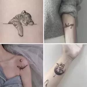동물 호랑이 고래 토끼 타투 스티커 헤나 문신