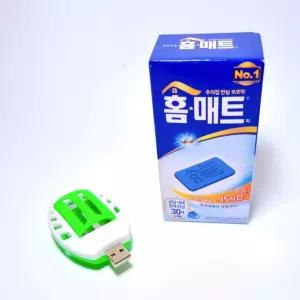 모기퇴치 야외용 캠핑 USB훈증기+홈매트리필30p