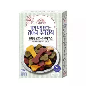 바비온 애견 베이킹 수제 간식 뼈다귀 모양 4종 쿠키믹스 1개 MNS