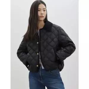[CC콜렉트](하남점)[씨씨콜렉트] 코듀로이 배색 퀼팅 경량 다운 (C261PSG801)
