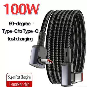 240W 90도 타입C 고속 충전 케이블 USB-C to 초장거리 5m/3m/1.5m 아이폰 호환17/16/15/14 프로맥스 폰 태