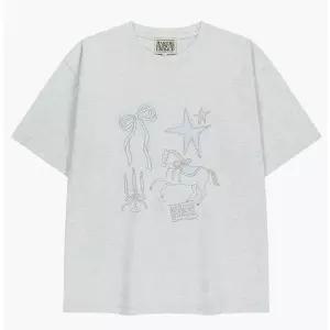 [마리떼프랑소와저버]마리떼 유니콘 그래픽 오버사이즈 티 우먼 B1 MFG46UTS126 LHG WHT