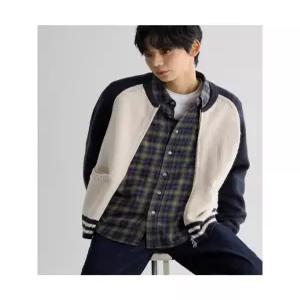 에잇세컨즈 래글런 배색 집업 니트 점퍼 아이보리 45615ACMB0 5945712