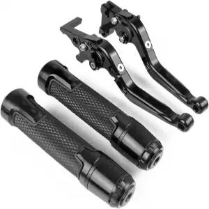 CAYDDBHQ for Honda PCX 125 올연대 오토바이 조절 브레이크 클러치 레버 핸들 핸들바 그립 손잡이 검은색
