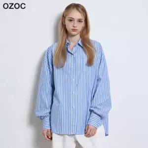 [오조크(OZOC)] 투톤 스트라이프 셔츠(택가격 71000원)