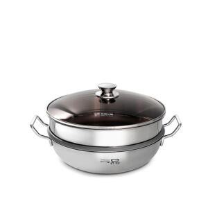 찜냄비 키친아트 스테인레스 통3중 관공서 일품 학교 양수 찜솥 24cm