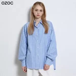 [오조크(OZOC)] 투톤 스트라이프 셔츠(택가격 71000원)