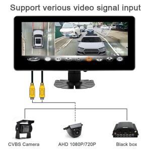 카플레이 모니터 디스플레이 carplay 네비게이션 카산보 10 25인치 터치스크린 360도 파노라마 차량 카메라 시스템용 HD 와이드 1920 720P