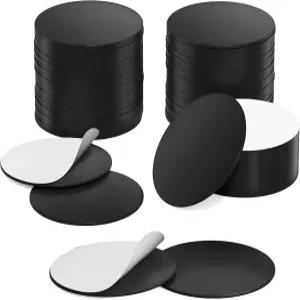 50개 NTAG215 블랙 원형 접착 NFC 카드 재작성 가능 RFID 스티커