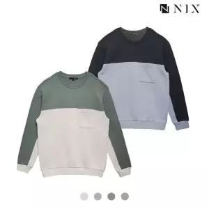 NIX남 컬러 블록 워싱 맨투맨FNQSCTM153P