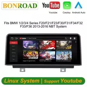 본로드 10.25인치 무선 카플레이 안드로이드 오토 스테레오 BMW NBT 시스템 1 2 3 4 시리즈 F20 F21 F22