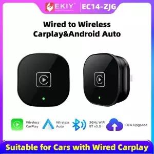 EKIY 2 in 1 기능 자동차 Ai 박스 무선 카플레이 안드로이드 오토 어댑터 OEM ODM 스마트