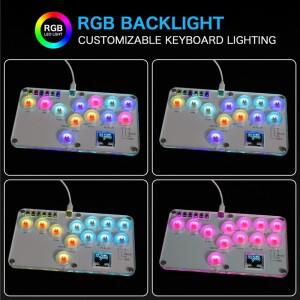 AED5-히트박스 파이팅 스틱 컨트롤러  RGB 조명 게임 아케이드 키보드 (PC PS3 스위치용)