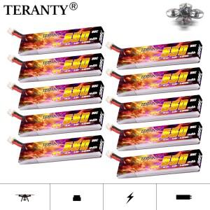 RC 헬리콥터 쿼드콥터 FPV 레이싱 드론 예비 부품 3.8V 배터리용 업그레이드된 550mAh TERANTY 1S 80C/160C