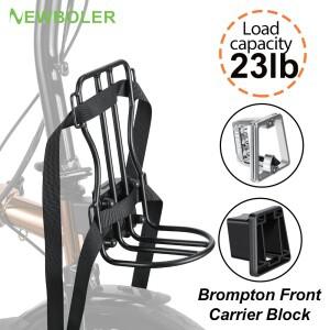 NEWBOLER 브롬톤 자전거 가방용 금속 프론트 랙 경량 선반 러기지 하중 지지대(23lb) 액세서리