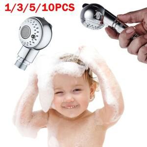 Round Shape Shower Head Attachment Salon Two Speed Adjustable Rain Mode Plus for Bathroom Beauty
