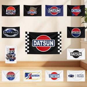 3x5ft D-DATSUN 깃발 전문 자동차 바이크 오토바이 폴리에스테르 디지털 프린팅 배너 장식용 차고용