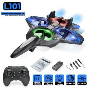 L101 RC 폼 비행기 미니 소형 드론 2.4G 전투기 스턴트 헬리콥터 360 ° 플립 리모컨 항공기 LED 컬러 조명