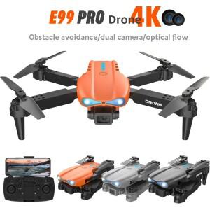 E99 & K3 프로 드론 4K 듀얼 카메라 광학  항공  4 축 RC 항공기 fpv 고정 높이 접이식 장난감