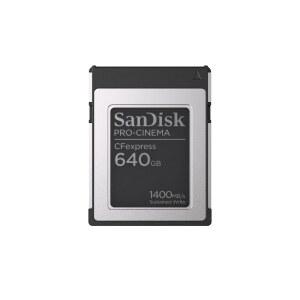 샌디스크 640GB 프로 시네마 CF익스프레스 타입 B - 최대 1700MB/S 읽기 속도 8K 비디오 캡처 카드 SDCFEC640GGN4NN