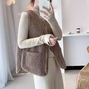 여성조끼 양털 집업 뽀글이 방한 조끼