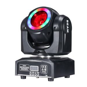 호환 미니 이동 헤드는 SMD5050 RGB 3in1 Halo 스트로브 스팟 바 Dmx 제어로 60W 빔 무대 조명을 주도했습