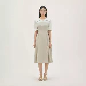 [스타필드 고양 로엠] 오픈카라 우븐매칭 롱원피스 RMOWG24R12