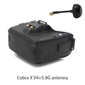 있음 SKYZONE Cobra X V4 FPV 고글 5.8GHz 48CH 스테디뷰 리시버 1280x720 DVR 헤드 트래커 박스 스타일 F