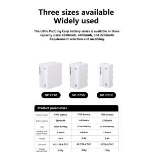 호환 NP-F550/F750/F950 리튬 배터리용 VILTROX Type-C 인터페이스LED 전원 표시기 6600mAh 휴대용