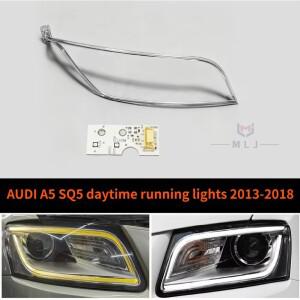 audi 호환 Q5 2013- 자동차 헤드 라이트 DRL 주간 러닝 엔젤 아이즈 릴 가이드 플레이트 튜브 보드의  기능
