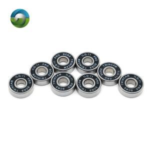 호환 8개 608RS ABEC-11  베어링 - 검정색  8x22x7mm  롤러 스케이트 스쿠터용 고무 밀봉
