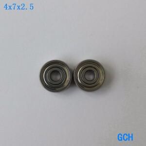 호환  2PCS 4X7X2.5mm SMR74 ZZ CB ABEC7 스테인레스 스틸 하이브리드 세라믹 낚시 릴 베어링 GCH
