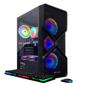 STGAubron 게이밍 PC 컴퓨터 데스크톱 GeForce RTX 2060 슈퍼 8G 인텔 코어 I7 8위 최대 4.1GHz 16G DDR4 1T SSD WiFi 6 및 BT 5.2 RGB 팬 x6 Windows 11