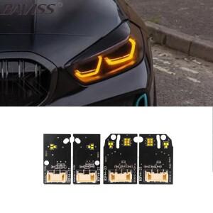 앰버 엔젤 아이즈 DRL LED 보드 BMW 호환 1 시리즈 F40 116i 120i 128ti M135i -2024 용 주간 주행 등