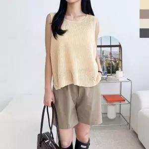 [하프클럽/]여성조끼 여름 레이어드 2L 조끼 데일리 아우터