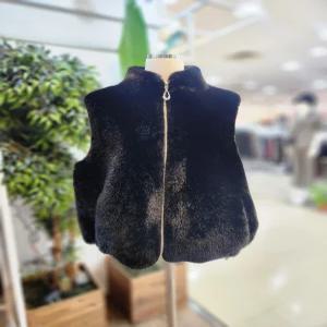 여성 인조밍크 안감무스탕 집업조끼 M4WAV108