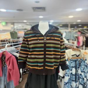 여성 간절기 단가라 후드 집업 가디건 M4F9R105