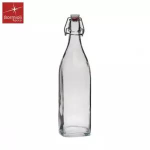 보관용기 주방용품 투명 유리밀폐용기 사각 보르미올리 스윙유리병 1000ml