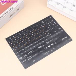 노트북 투명키 사이즈 러시아어 영어 키보드 스티커 알파벳 레이아웃 데스크탑 PC 교체 액세서리