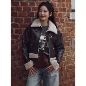 OIOI COLLECTION 빈티지 무스탕 점퍼 [BROWN] 1011471