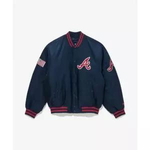 뉴에라 MLB 애틀랜타 브레이브스 어센틱 스타디움 재킷 네이비 375650