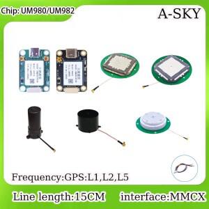 UAV GNSS용 전주파수 센티미터급 저전력 고정밀 UM982 모듈 RTK GPS 차동 방향