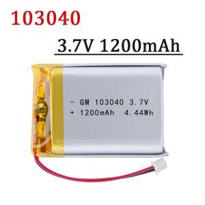 대용량 103040 리튬 이온 폴리머 충전식 배터리  블루투스 GPS MP3 녹음기  3.7V  1200mAh
