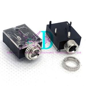 10Pcs PJ324M 5Pin 3.5mm 잭 스테레오 오디오 암 PCB 패널 마운트 커넥터 (너트 포함) 헤드폰 소켓 어댑터