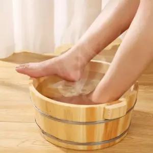 나무 족욕통 물통 히노끼 사우나 목욕 높이 뚜껑 일본 욕실 건식 보온 카페