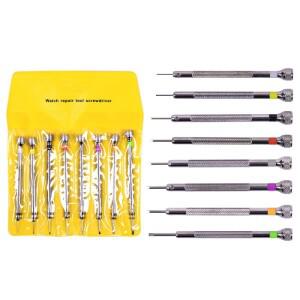 8PCS 시계 수리 도구 스크루 드라이버 세트 0.6mm-2.0mm 플랫 헤드 키트 전문 제조 업체 Watchmovent