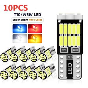 2/6/10/20/30/40/50pcs T10 W5W 194 501 Led Canbus No Error 자동차 인테리어 조명 26 SMD 4014 칩 순수한