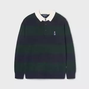후아유 Steve Stripe Button Collar Pullover WHKAF4941U